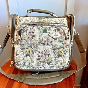 Skyway Vintage Tapestry Hanging Toiletry Bag Floral Travel Organizer Suitcase